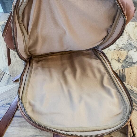 Able Local + Global Liliana Everyday Backpack Genuine Cognac Leather, Brazil - Picture 11 of 15